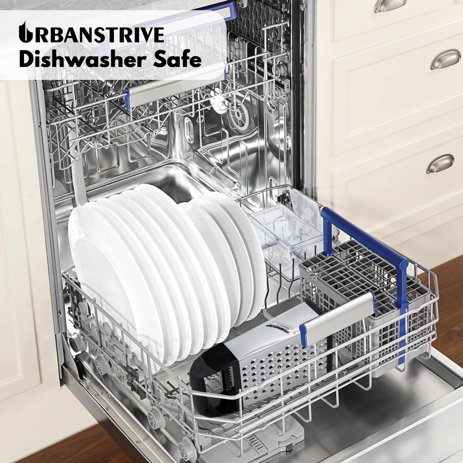 Urbanstrive Cheese Grater With Container Box Grater Stainless Steel Graters for Kitchen Cheese Shredder Parmesan Shredder Kitchen Gadgets Kitchen Tools Kitchen Gifts for Chef Dishwasher Safe Zester