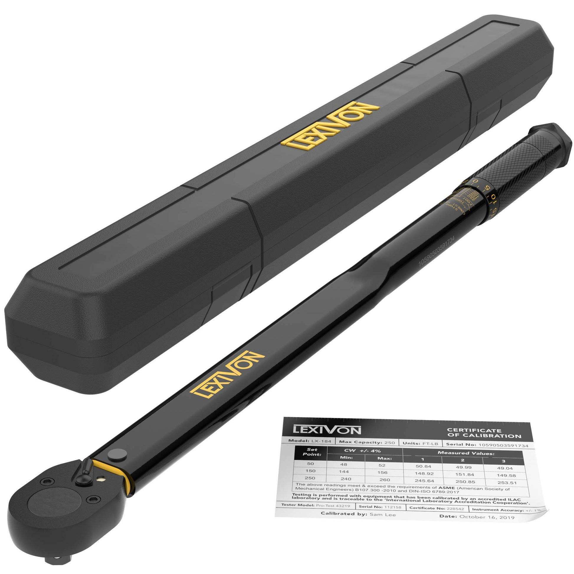 LEXIVON Inch Pound Torque Wrench 1/4-Inch Drive | 20~200 in-lb/2.26~22.6 Nm (LX-181)