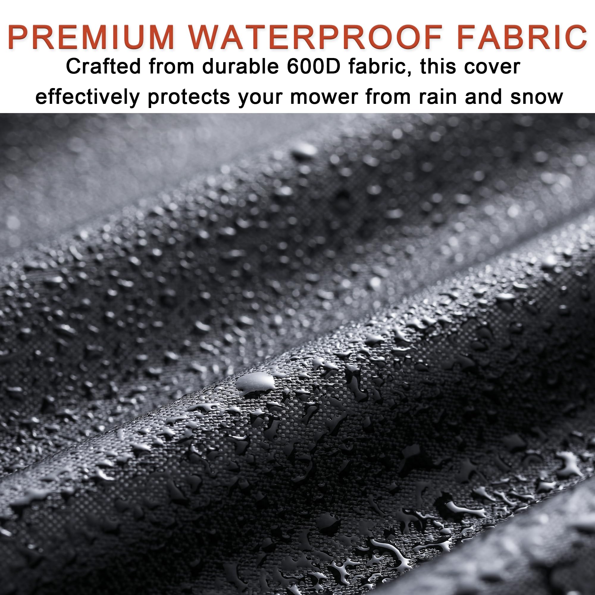 Himal Outdoors Lawn Mower Cover - Tractor Cover Fits Decks up to 54" Heavy Duty Protector, 420D Polyester Oxford Universal Fit with Drawstring