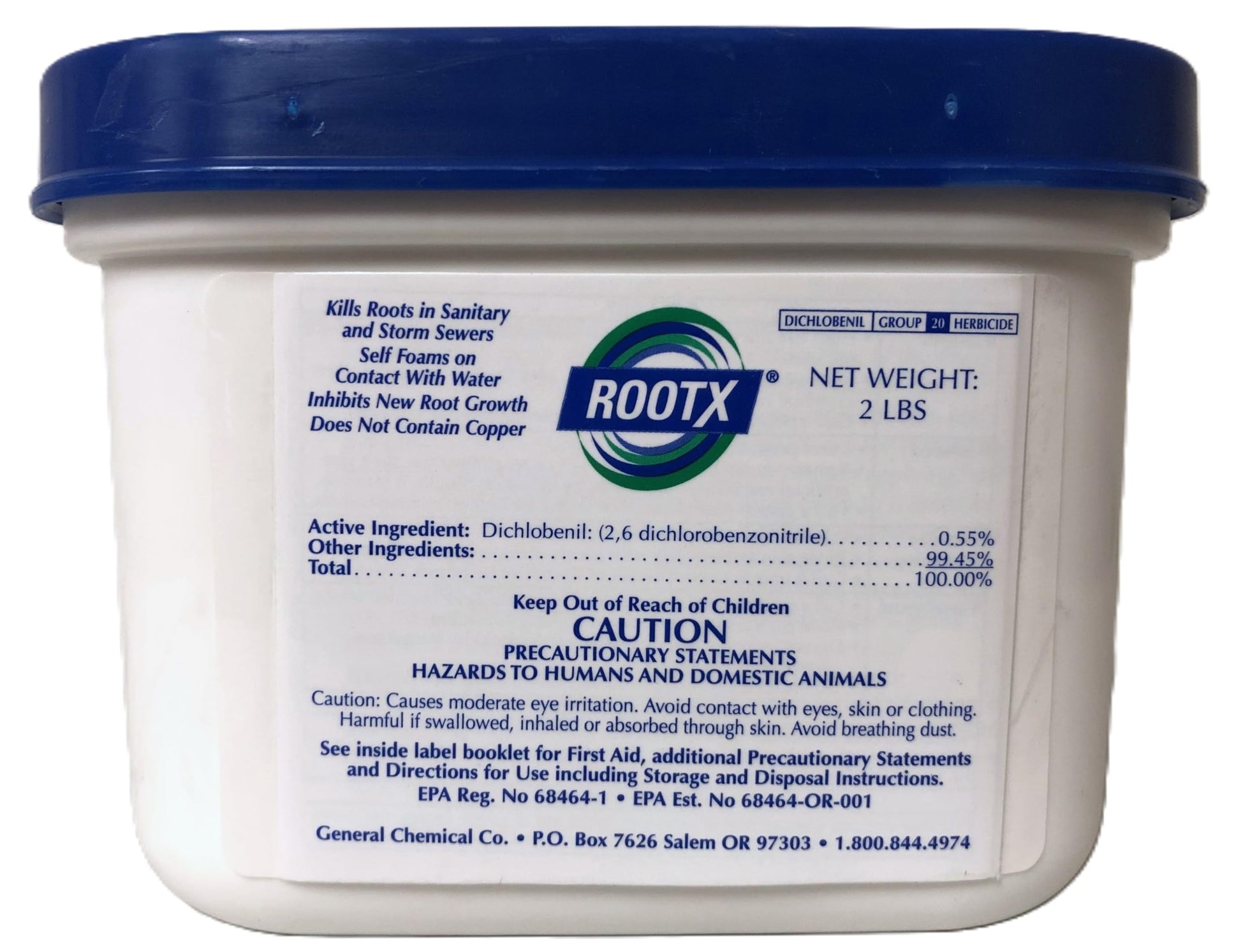 ROOTX - 2LB. JAR with Funnel/APPLICATOR Foaming Root Control for Sewer Lines and Septic Systems
