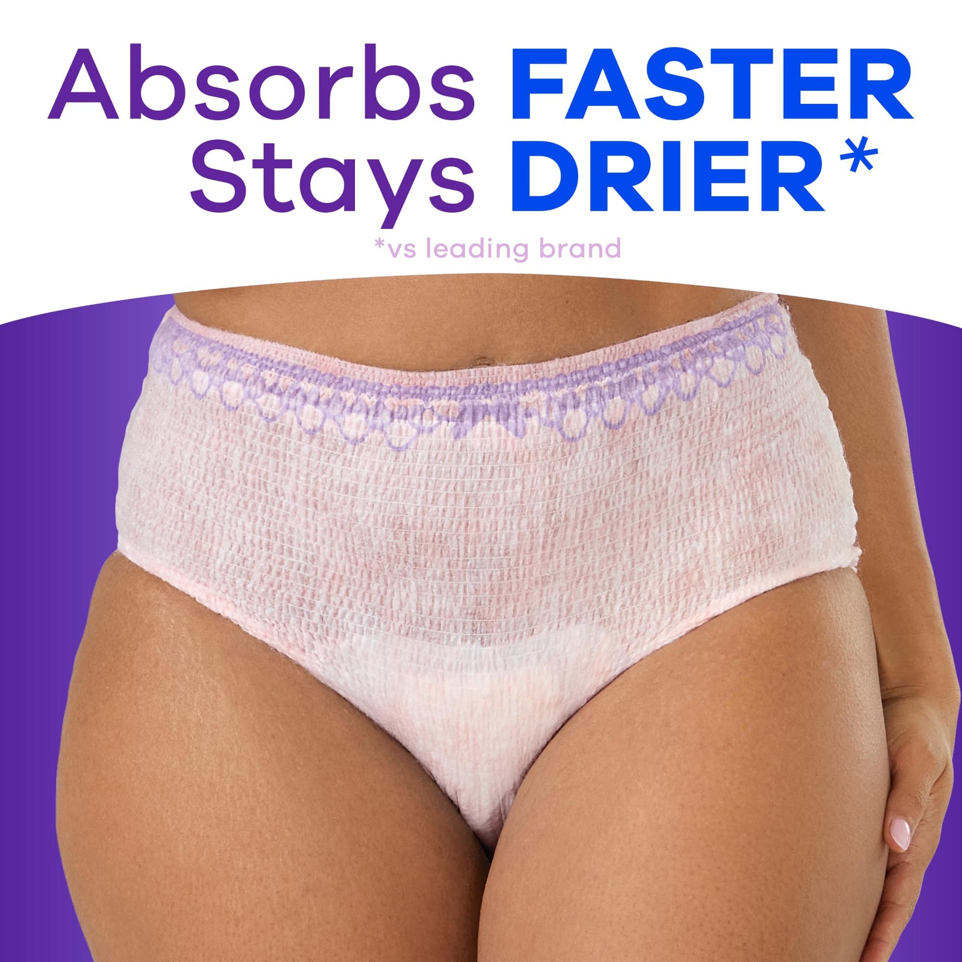 Always Discreet Adult Incontinence Underwear for Women and Postpartum Underwear, Large, Up to 100% Bladder Leak Protection, 28 Count