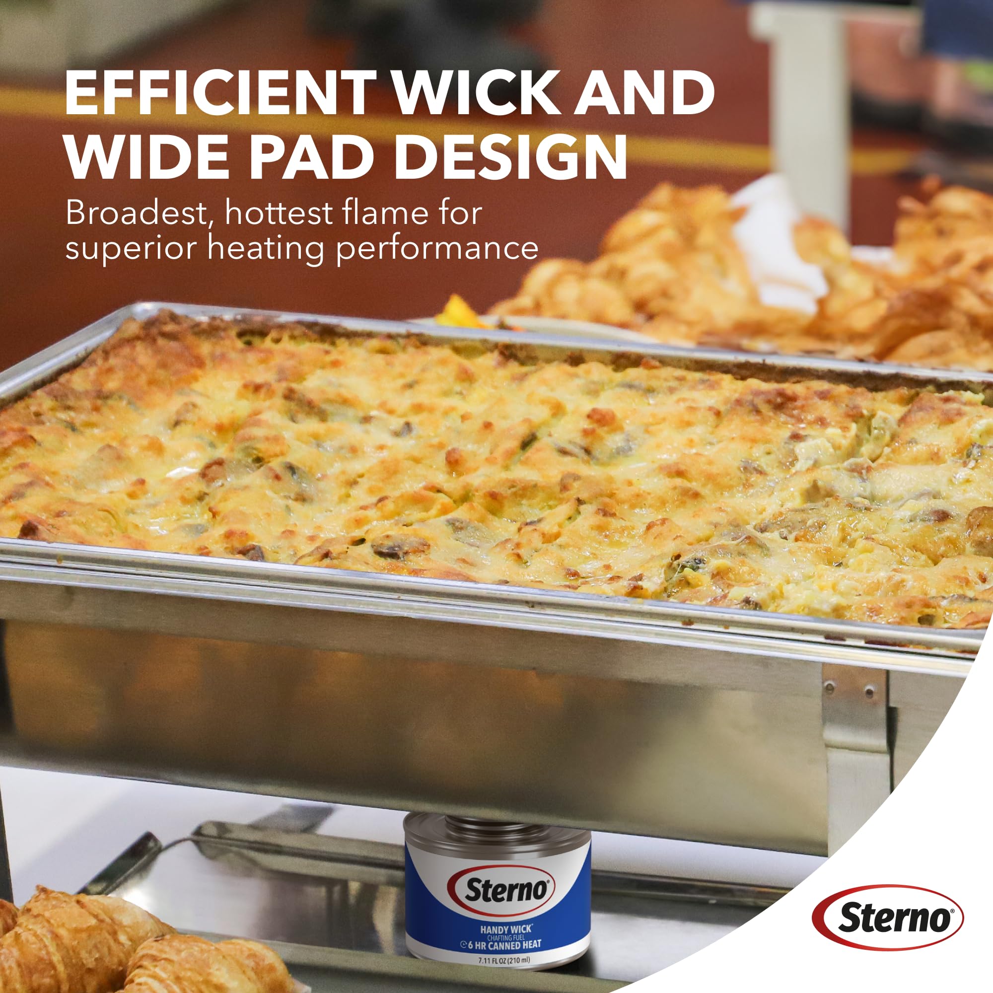 Sterno Fuel Cans - 6-Hour Burn, (12-Pack) Chafing Dish Fuel Can Burners for Food Warmer, Resealable Twist Chafer Fuel Canned Heat, Handy Wick