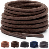 Miscly Shoe Laces for Dress Shoes - Round Oxford Shoelaces for Men - Multiple Lengths and Colors Available (36″, Dark Brown)