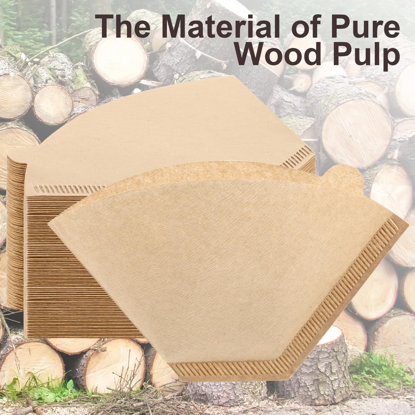 200 Count Coffee Filter #2, 2 Coffee Filters Cone Unbleached Disposable Coffee Filters 2 Cone Paper Fits for Drip and Compatible with Pour Over Coffee Maker(2-6 Cup)
