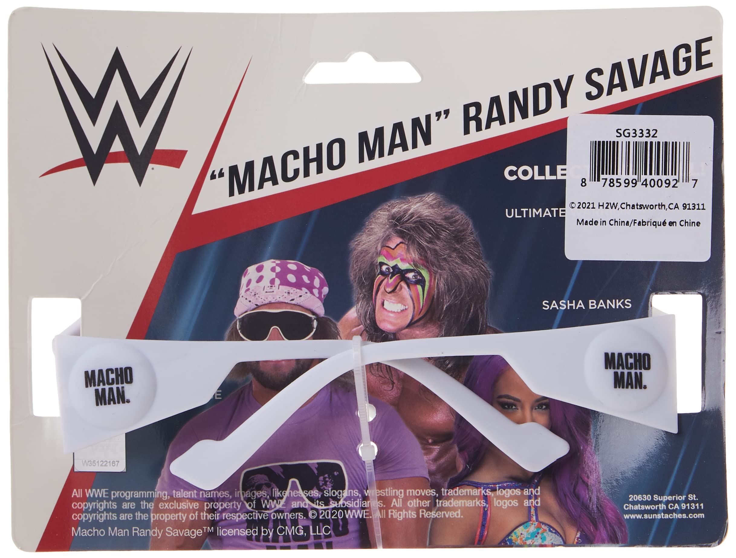 Sun-Staches WWE Official Macho Man Shark Teeth Sunglasses, Costume Accessory One Size Fits Most