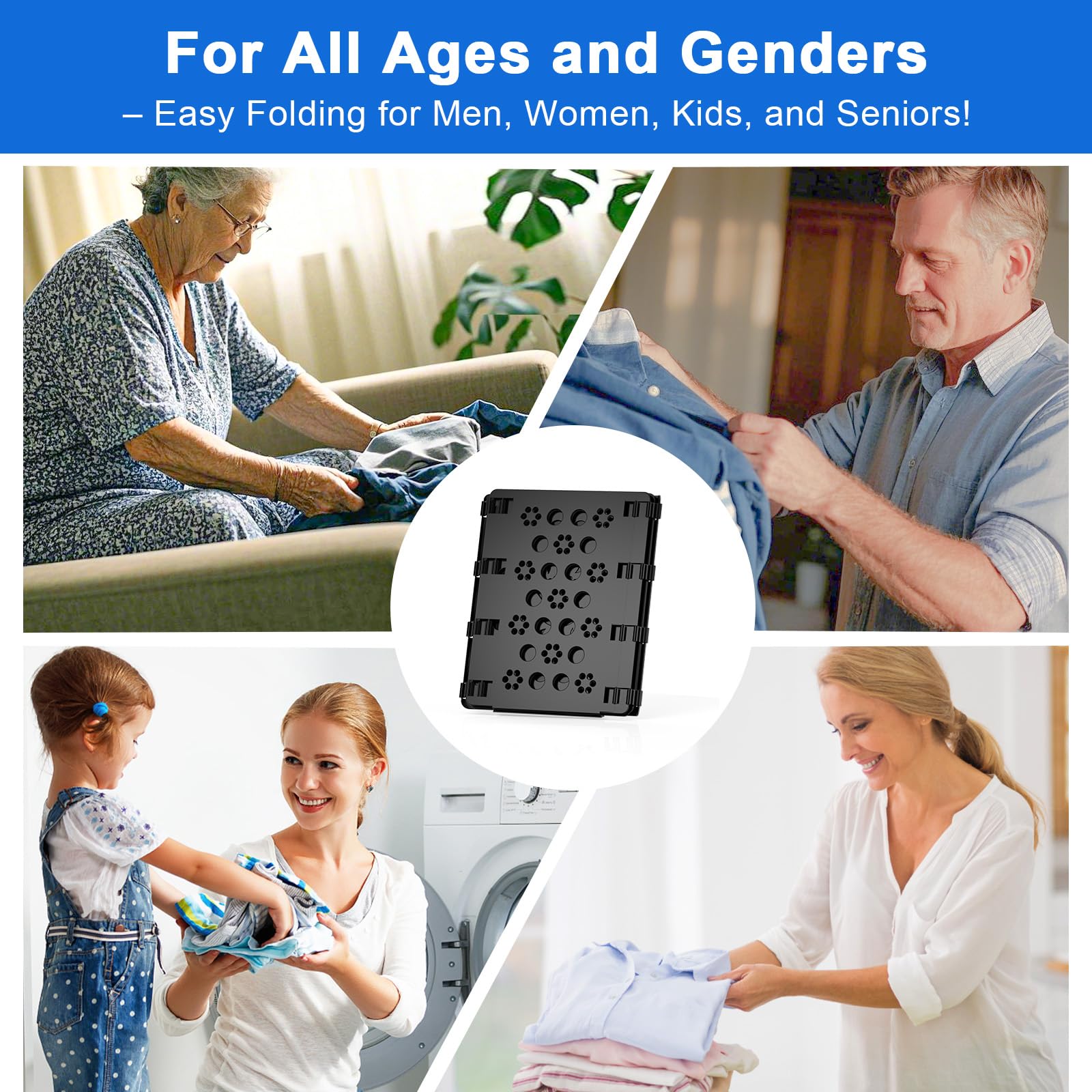 BoxLegend V3 Shirt Folder Board Tshirt Clothes Folder Folding Board Durable Laundry Sorter Helper Liner, Black