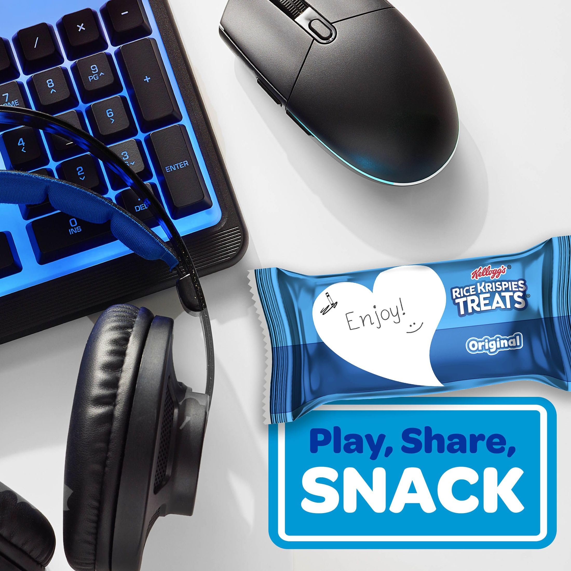 Rice Krispies Treats Crispy Marshmallow Squares, Kids Snack Box, Cereal Bars, Original (54 Count)