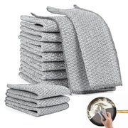 VTMCUI 10 pcs Multipurpose Wire Dishwashing Rag for Wet and Dry Dish, Multifunctional Non-Scratch Scrubbing Pads Kitchen Cleaning Cloths