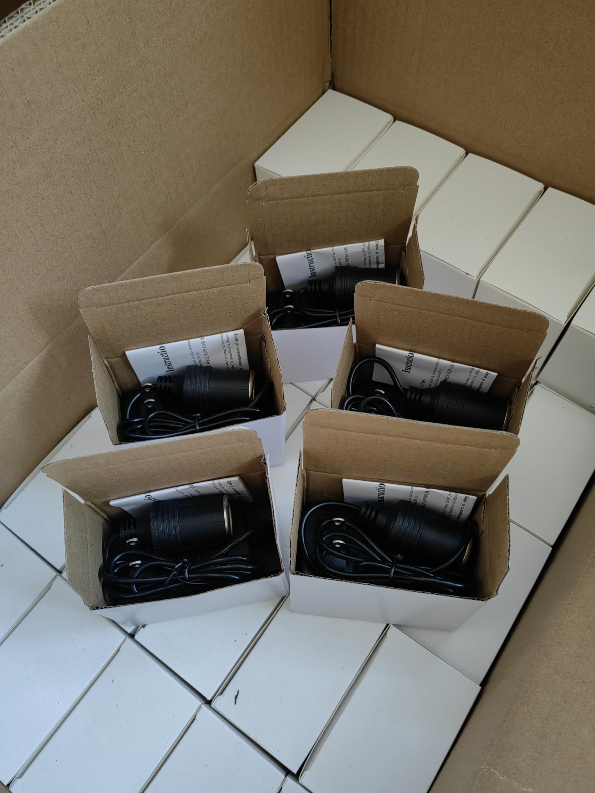 Yelesley AC to DC Converter 2A 24W Car Cigarette Lighter Socket 110-240V to 12V AC/DC Power Adapter Black