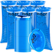 PHSZZ 40 Pack Vomit Bags Disposable, Leak Resistant Barf Bags, Portable Blue Vomit Bag, 1000 Ml Emesis Puke Throw Up Nausea Motion Sickness Bag for Car, Aircraft, Taxi