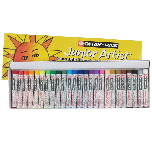 SAKURA Cray-Pas Junior Artist Soft Oil Pastels for Kids & Artists - Great Art Gifts & Craft Supplies for Kids - 25 Color Set