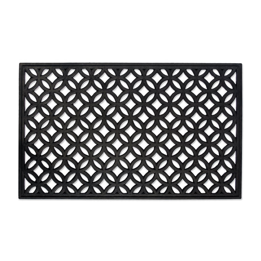 DII Rubber Doormats Collection All Weather, 18x30, Lattice