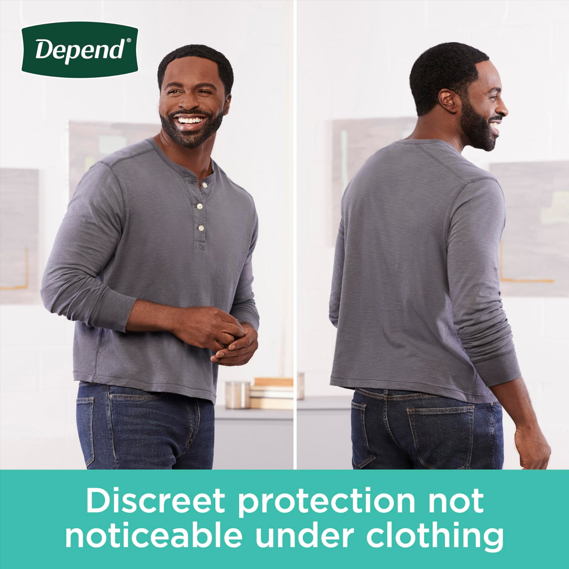 Depend Fresh Protection Adult Incontinence Underwear for Men, Disposable, Maximum, Extra-Extra-Large, Grey, 44 Count