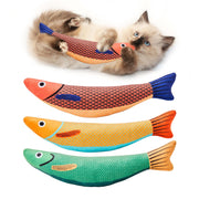 Potaroma Cat Toys Saury Fish, 3 Pack, Catnip Crinkle Sound, Soft and Durable, Interactive Kitten Kicker for Indoor Kitty Exercise 9.4 Inches for All Breeds