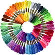 50 Skeins Embroidery Floss Rainbow Color Per Pack Cross Stitch Threads Friendship Bracelets Floss Crafts Floss (50)