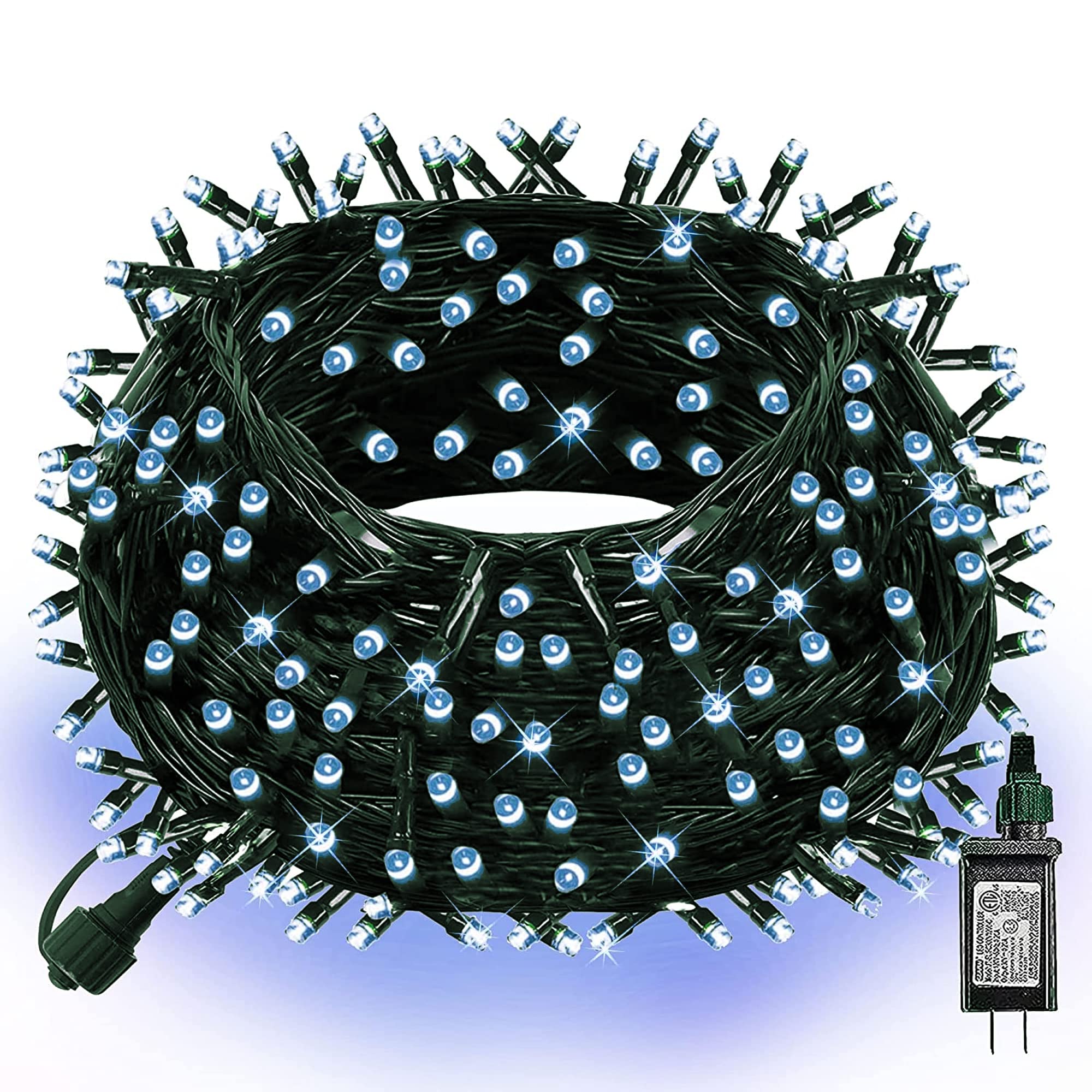 DAZZLE BRIGHT Halloween 300 LED String Lights, 100FT Connectable String Lights with 8 Lighting Modes, Halloween Decorations for Party Carnival Supplies, Indoor Outdoor Yard Garden Decor (Purple)