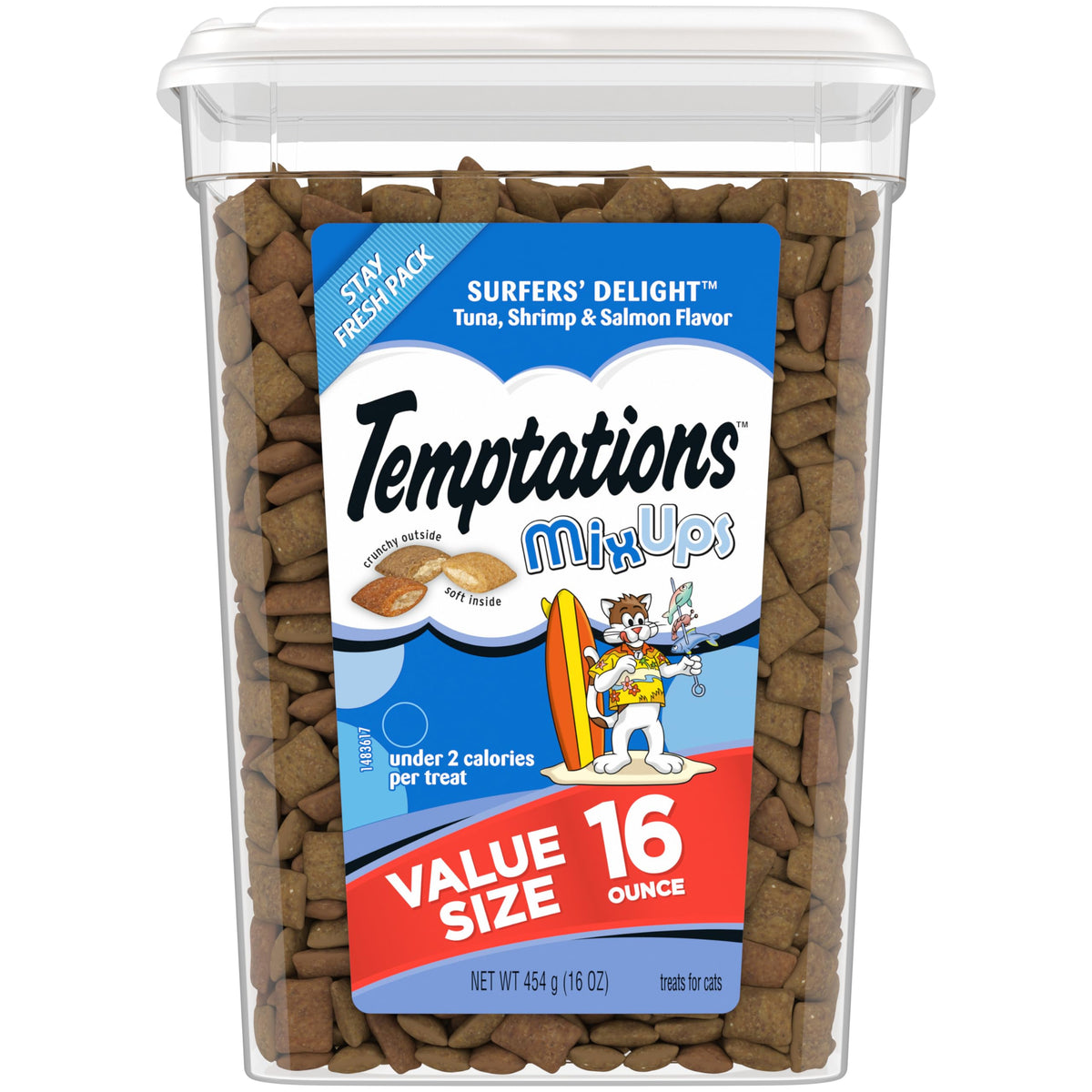 Temptations MixUps Surfer's Delight بنكهة المقرمشات الطرية، 16 أونصة. حوض