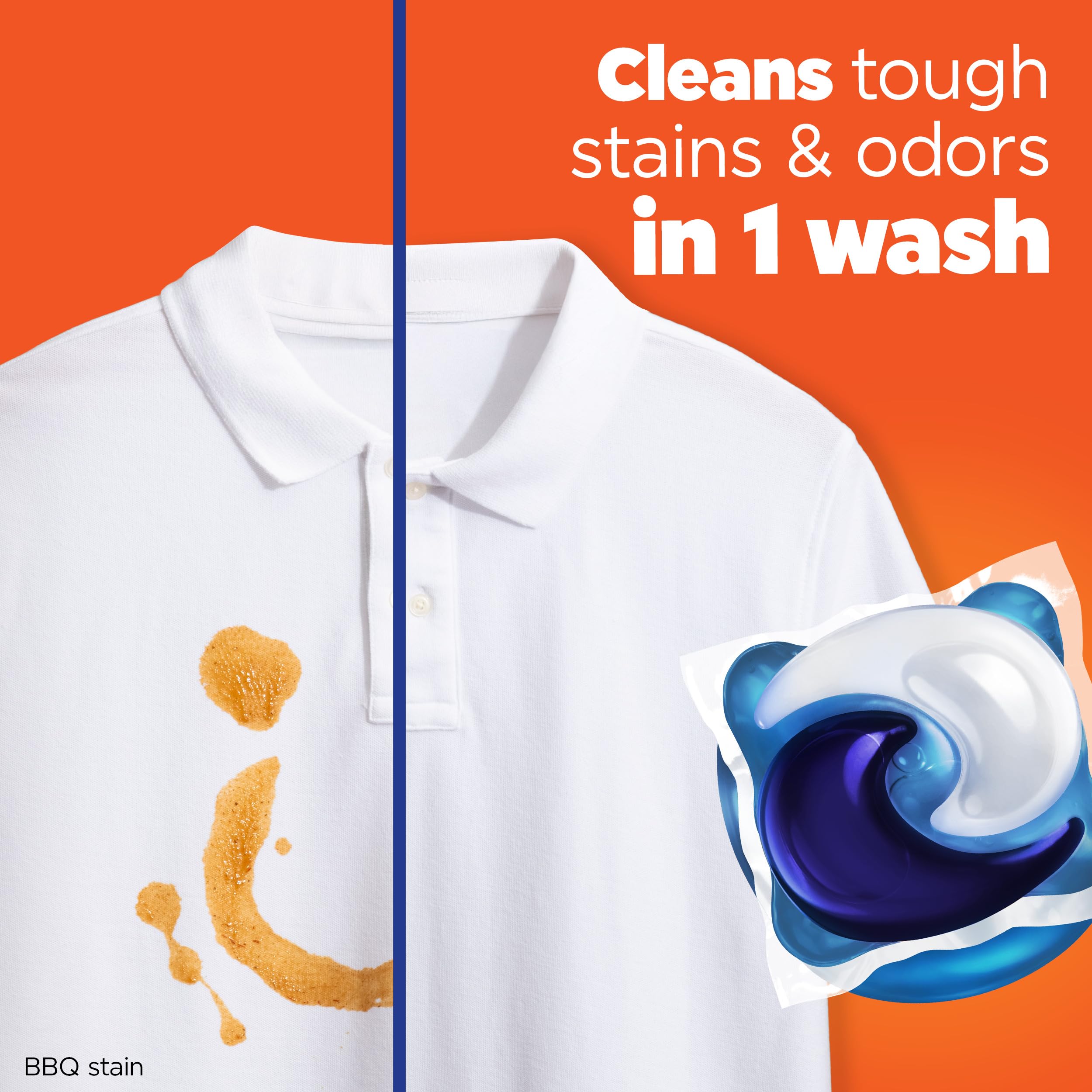 Tide PODS Laundry Detergent Pacs, 3-in-1 Stain Remover, Odor Fighter, Color Protector, 42 Count, HE compatible, Spring Meadow Scent (Packaging May Vary)