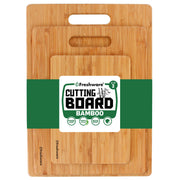 Bamboo Cutting Boards for Kitchen [Set of 3] Wood Cutting Board for Chopping Meat, Vegetables, Fruits, Cheese, Knife Friendly Serving Tray with Handles