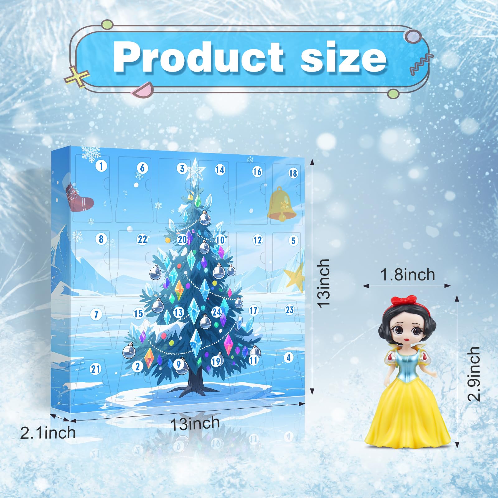 Princess Advent Calendar 2025 Girls, Princess Deformation Toys 24 Days Christmas Countdown Calendar Creative Xmas Gifts for Kids Teens