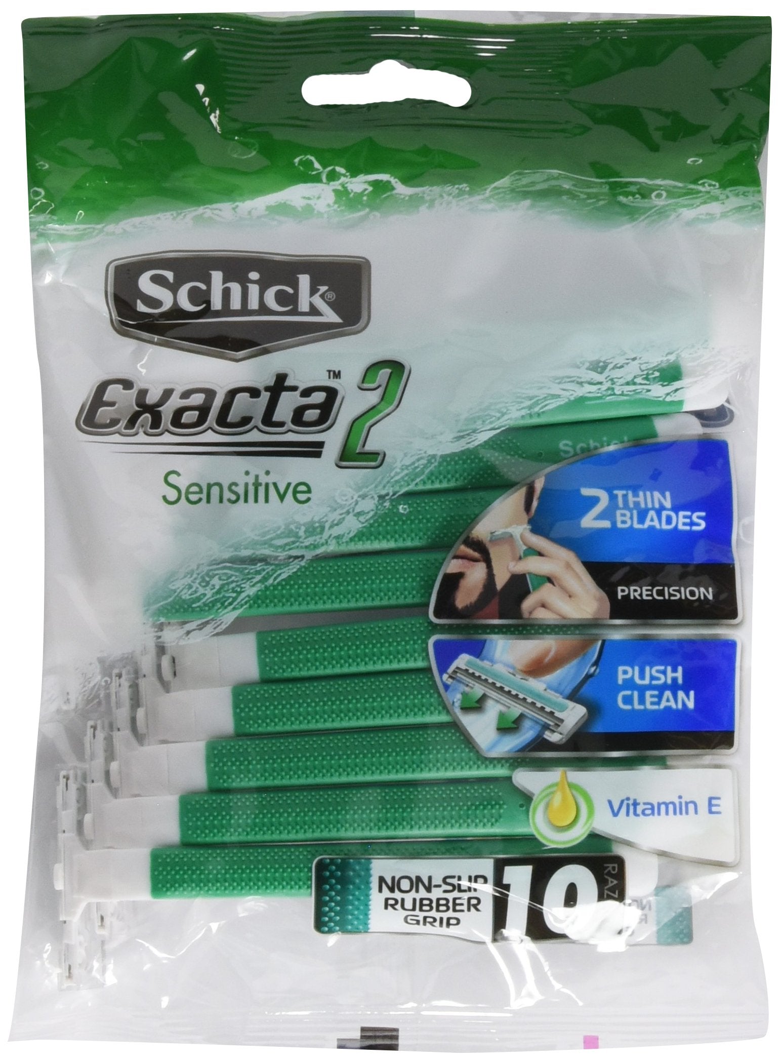 Schick Exacta2 Sensitive Disposable Razor, 10 Count (1Pack)