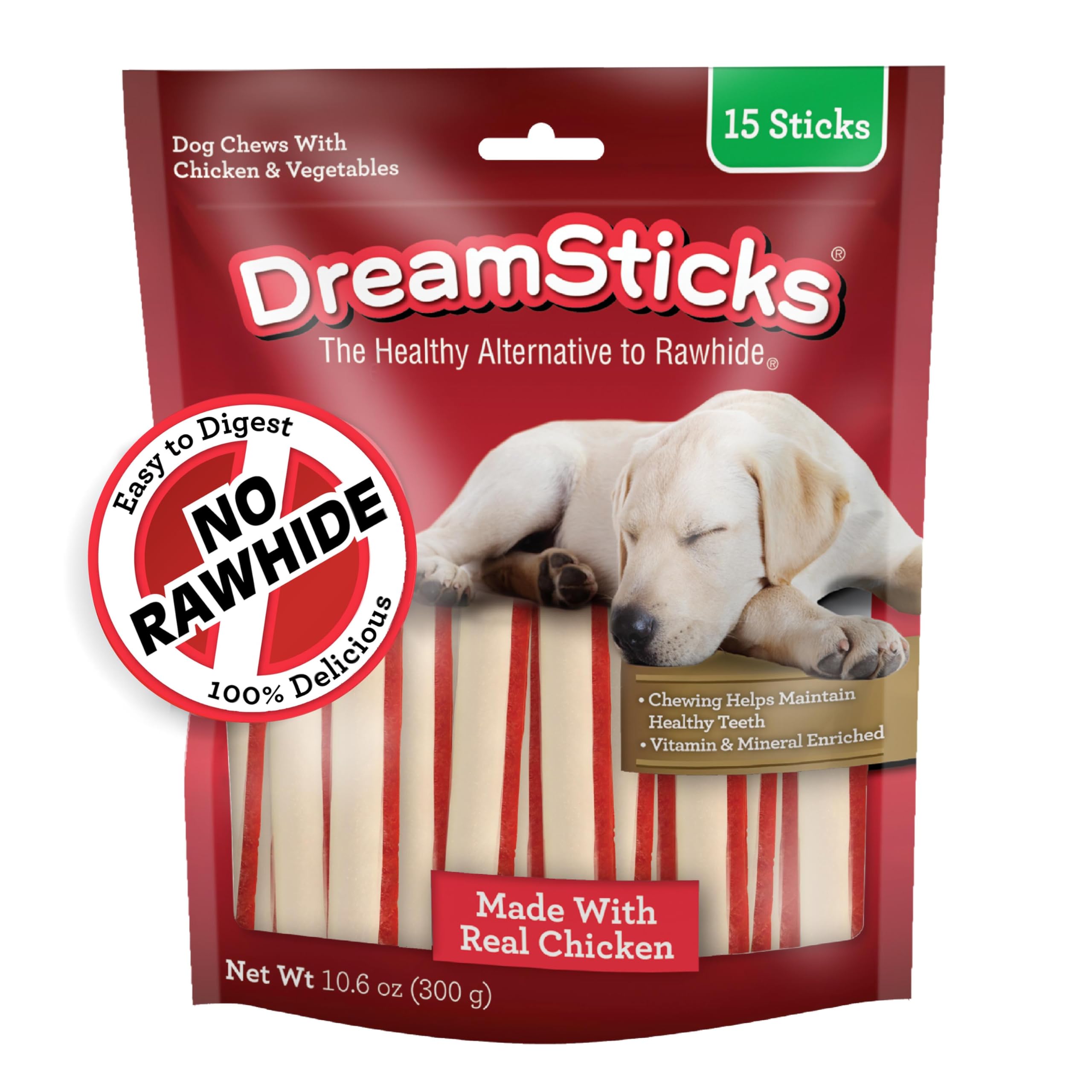 DreamBone DreamSticks, Treat Your Dog to a Chew Made WIth Real Chicken and Vegatables, 5 Count