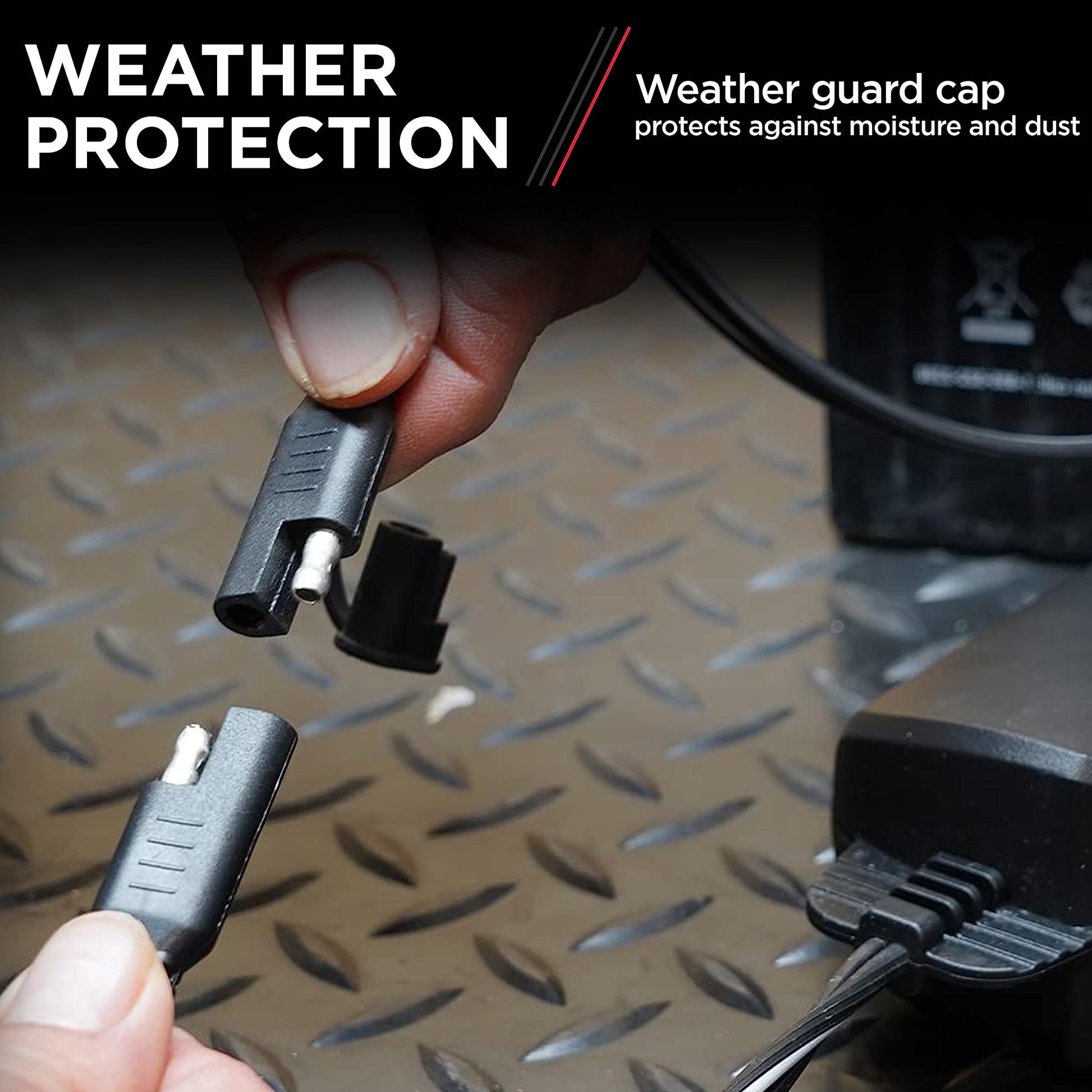 Schumacher Electric Ring Connection Cable for Battery Chargers and Maintainers, WM-12, 18 Inches, Quick Connect, for Motorcycle, Power Sport,and Lawn Tractor Batteries