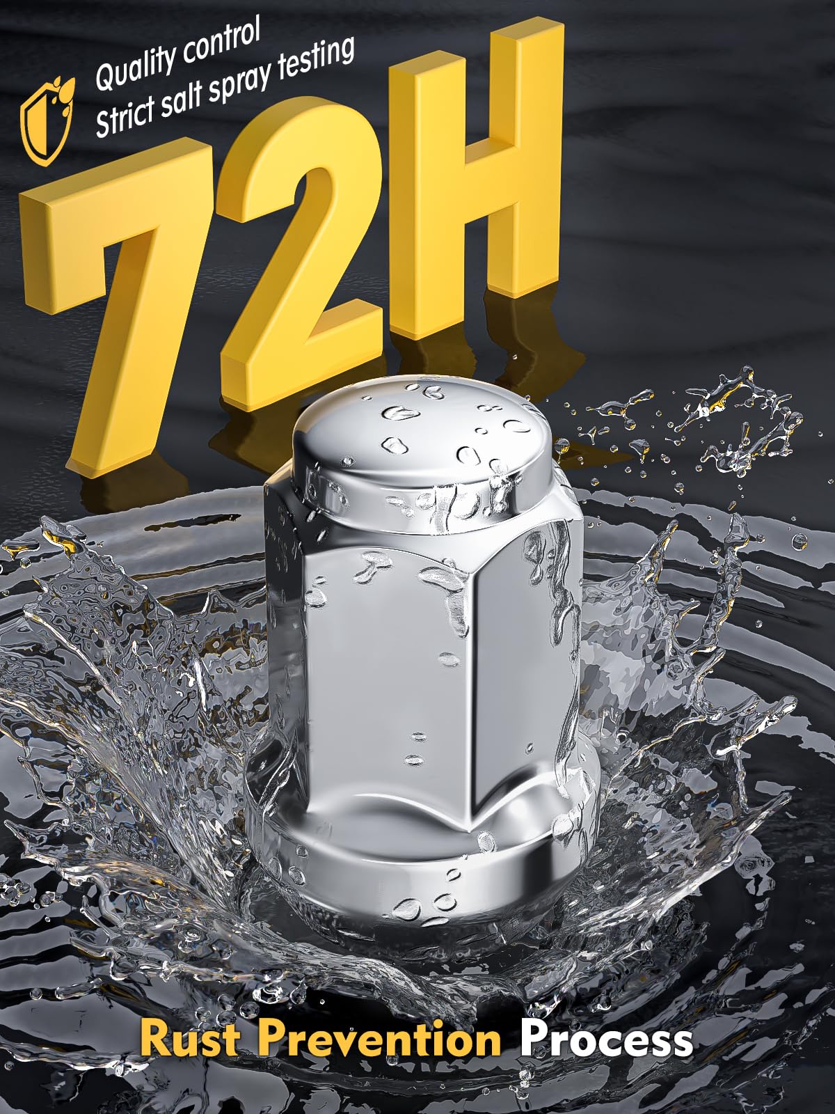 MIKKUPPA M12x1.5 Lug Nuts - Replacement for 2006-2020 Ford Fusion, 2000-2019 Focus, 2001-2023 Escape Aftermarket Wheel - 20pcs Chrome Closed End Lug Nut