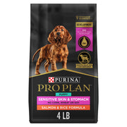 Purina Pro Plan Sensitive Skin and Stomach Dog Food Puppy Salmon and Rice Formula - 4 lb. Bag