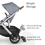 UPPAbaby PiggyBack Ride-Along Board for Vista, Vista V2, and Vista V3 Strollers / Quick Attachment for Children to Stand + Stroll / 55 lbs. Weight Capacity