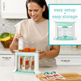 Infantino Squeeze Station for Homemade Baby Food, Pouch Filling Station for Puree Food for Babies and Toddlers, Dishwasher Safe and BPA-Free