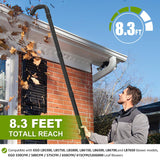 Sealegend Gutter Cleaning Attachment Kit Compatible with EGO 530CFM, 580CFM, 575CFM, 650CFM, 615CFM, LBX6000 Leaf Blowers 360° Adjustable Nozzles Extends Up to 8.3FT for Safe, Efficient Cleaning