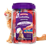 Beefeaters Cat Treats Variety Pack Lickable Puree 48ct – Salmon, Tuna & Chicken, Grain-Free, Taurine-Enriched, Ideal for Training & Interactive Feeding