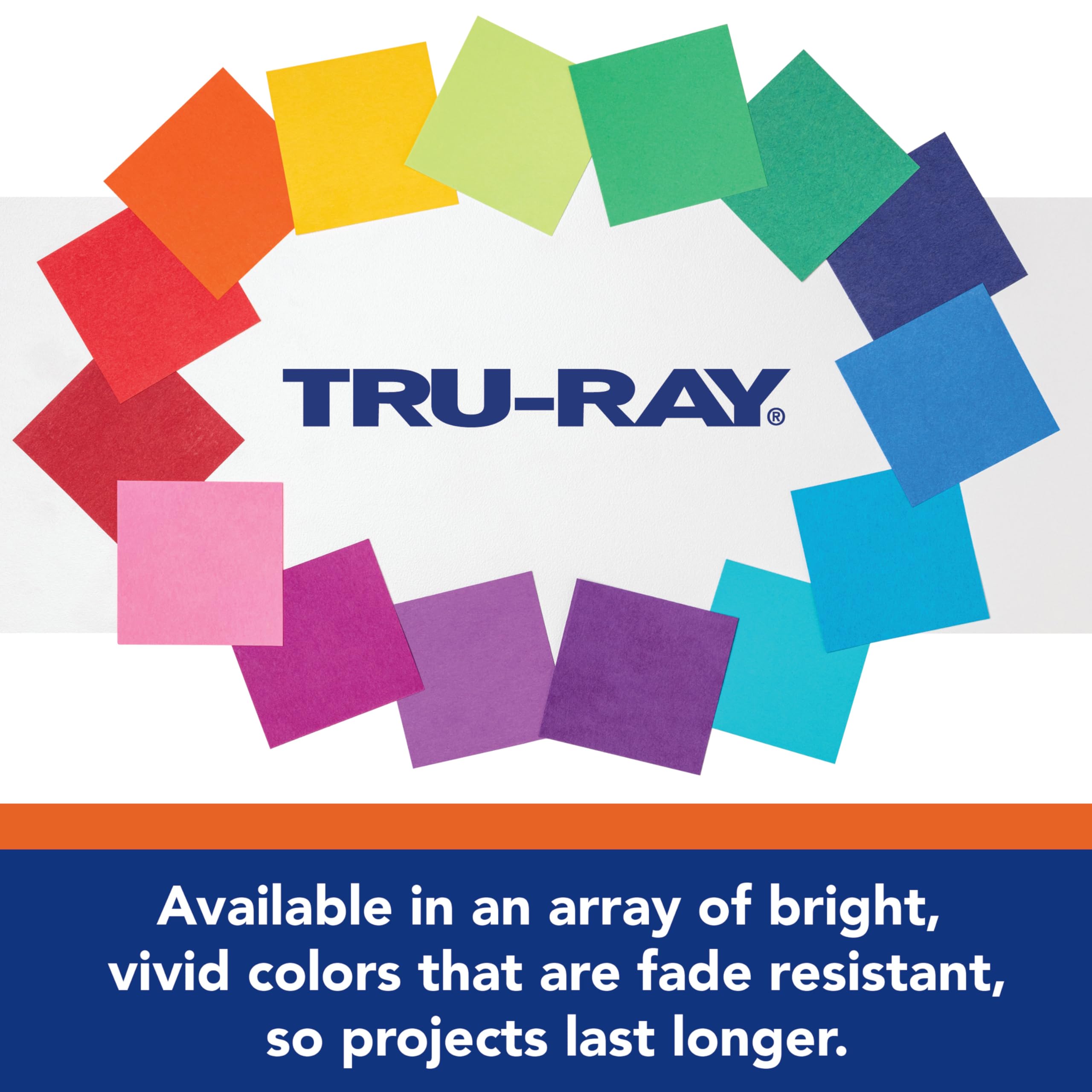 Tru-Ray Construction Paper P103031, 10 Classic Colors, 9" x 12", 50 Sheets