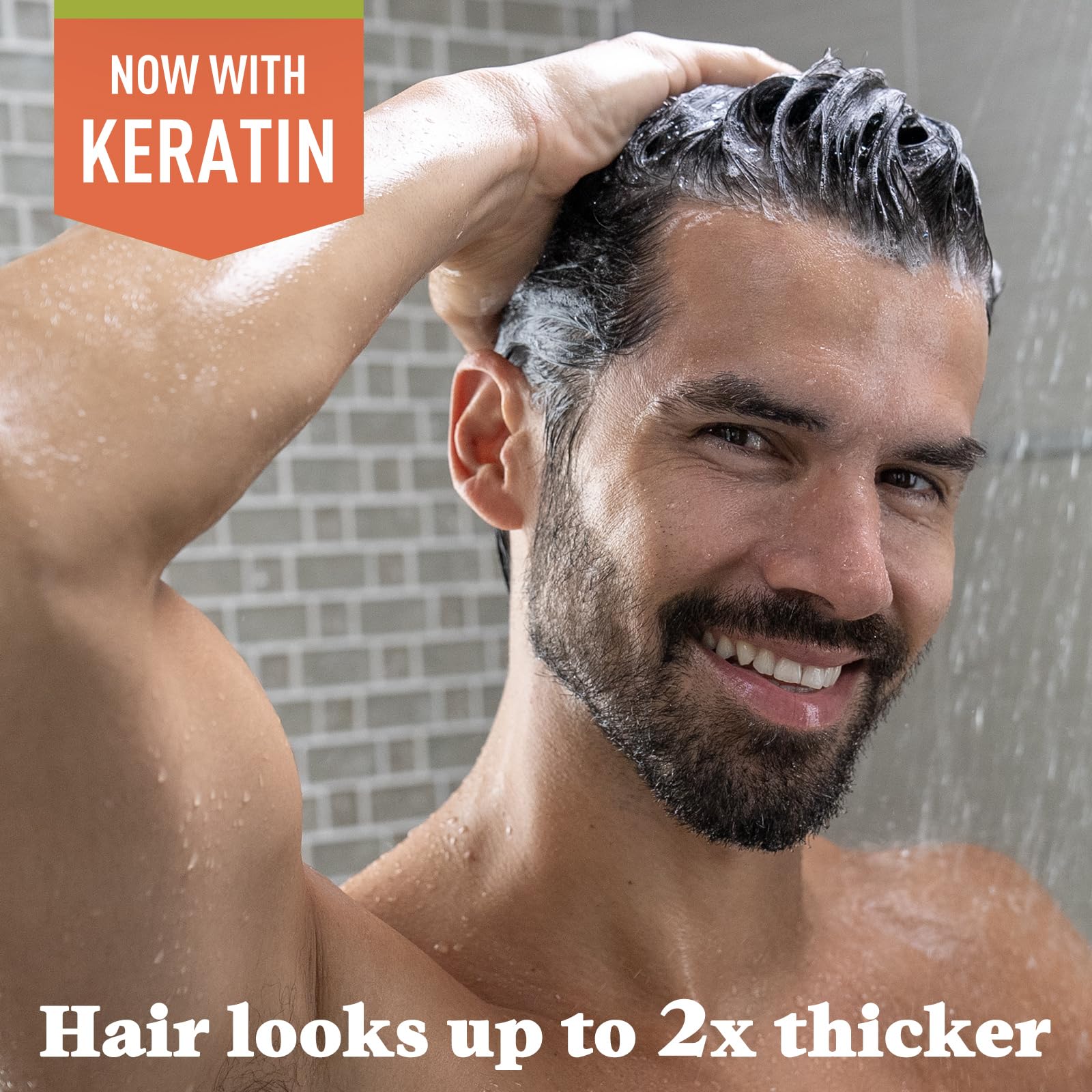 Just for Men Control GX Grey Reducing 2-in-1 Shampoo and Conditioner, Gradual Hair Color with Keratin for Stronger Thicker and Healthier Looking Hair, 4 Fl Oz - Pack of 1 (Packaging May Vary)