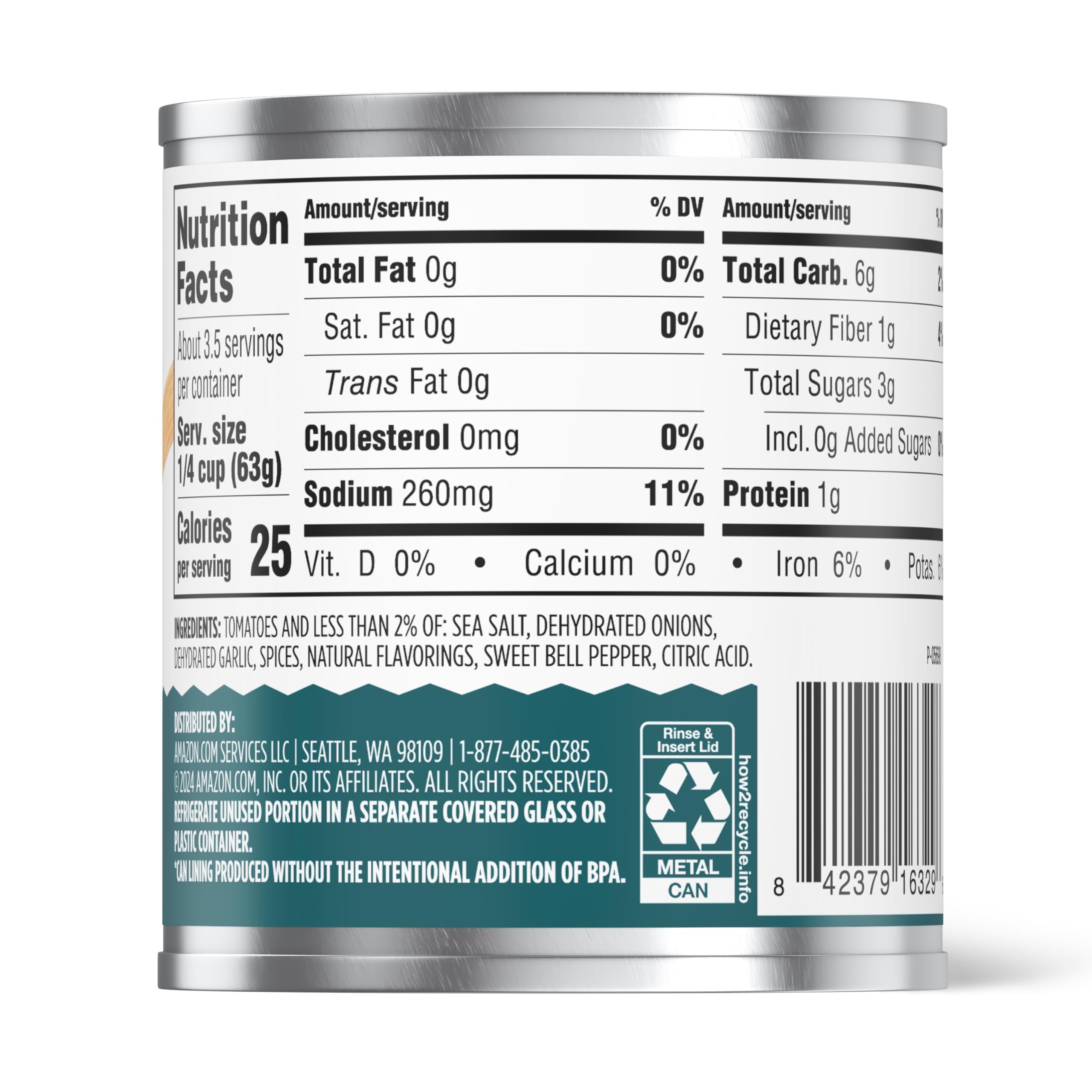Amazon Grocery, Tomato Sauce, 8 Oz (Previously Amazon Fresh, Packaging May Vary)