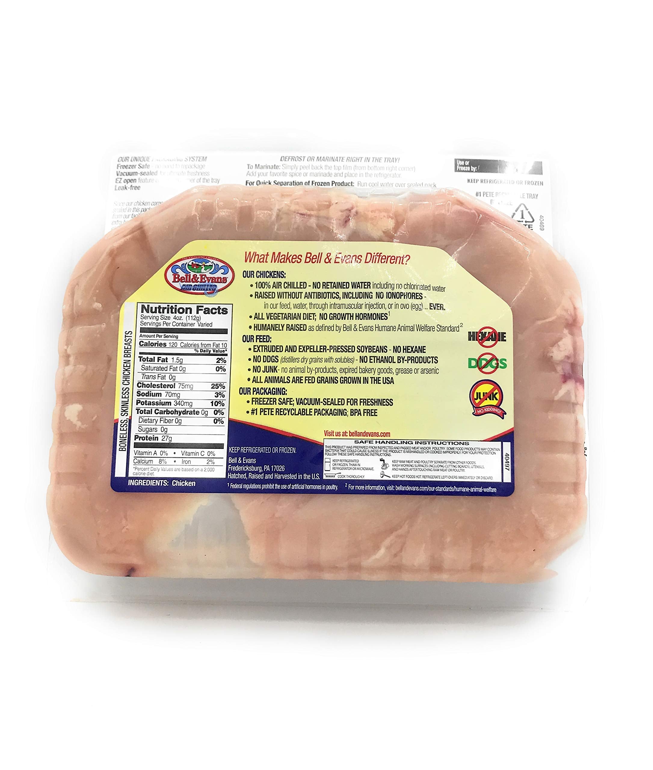 Bell & Evans, Chicken Breast Boneless Skinless Air Chilled Tray Pack Value Pack Step 2