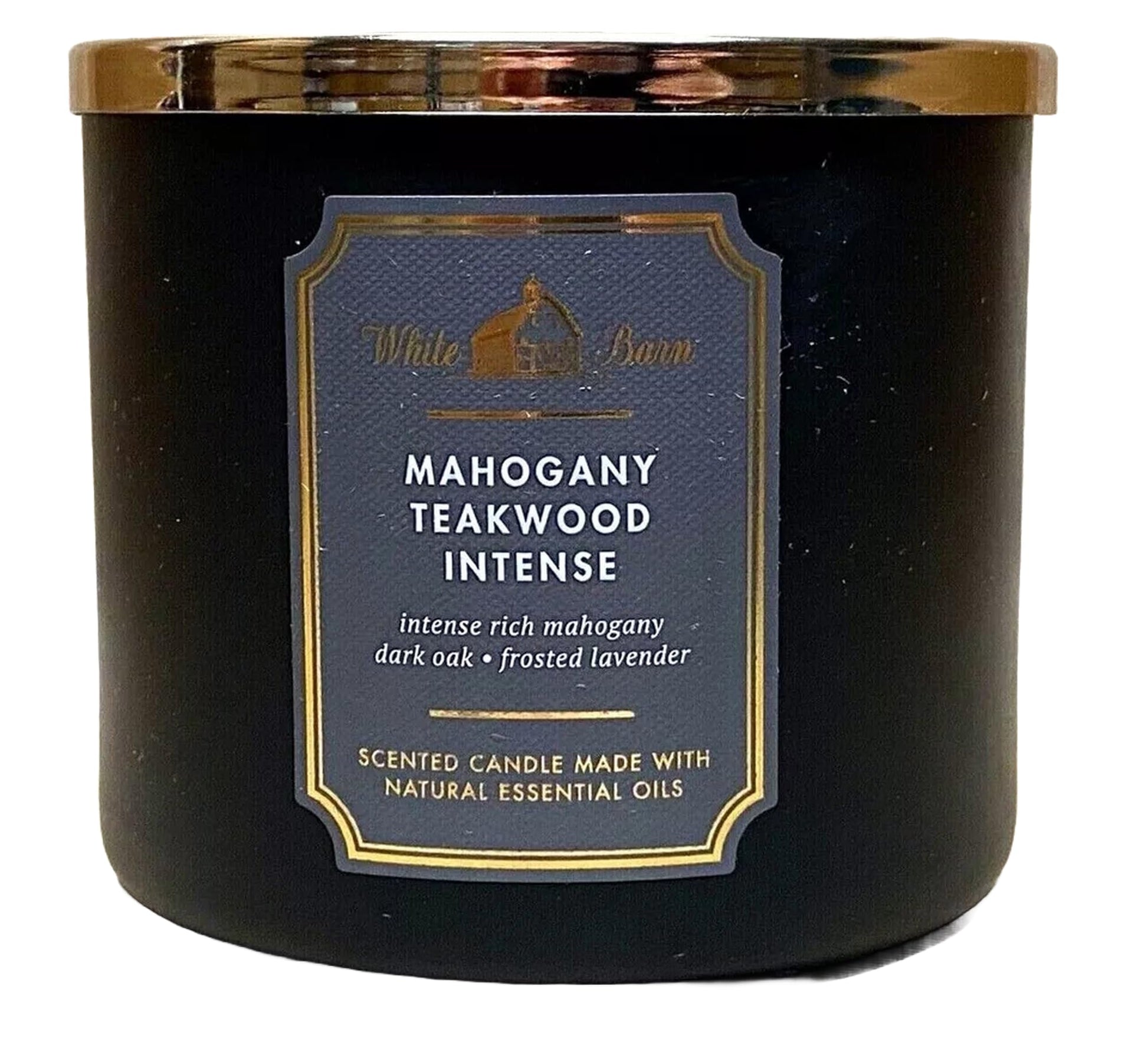Bath & Body Works White Barn 3-Wick Candle in Mahogany Teakwood High Intensity, Scented
