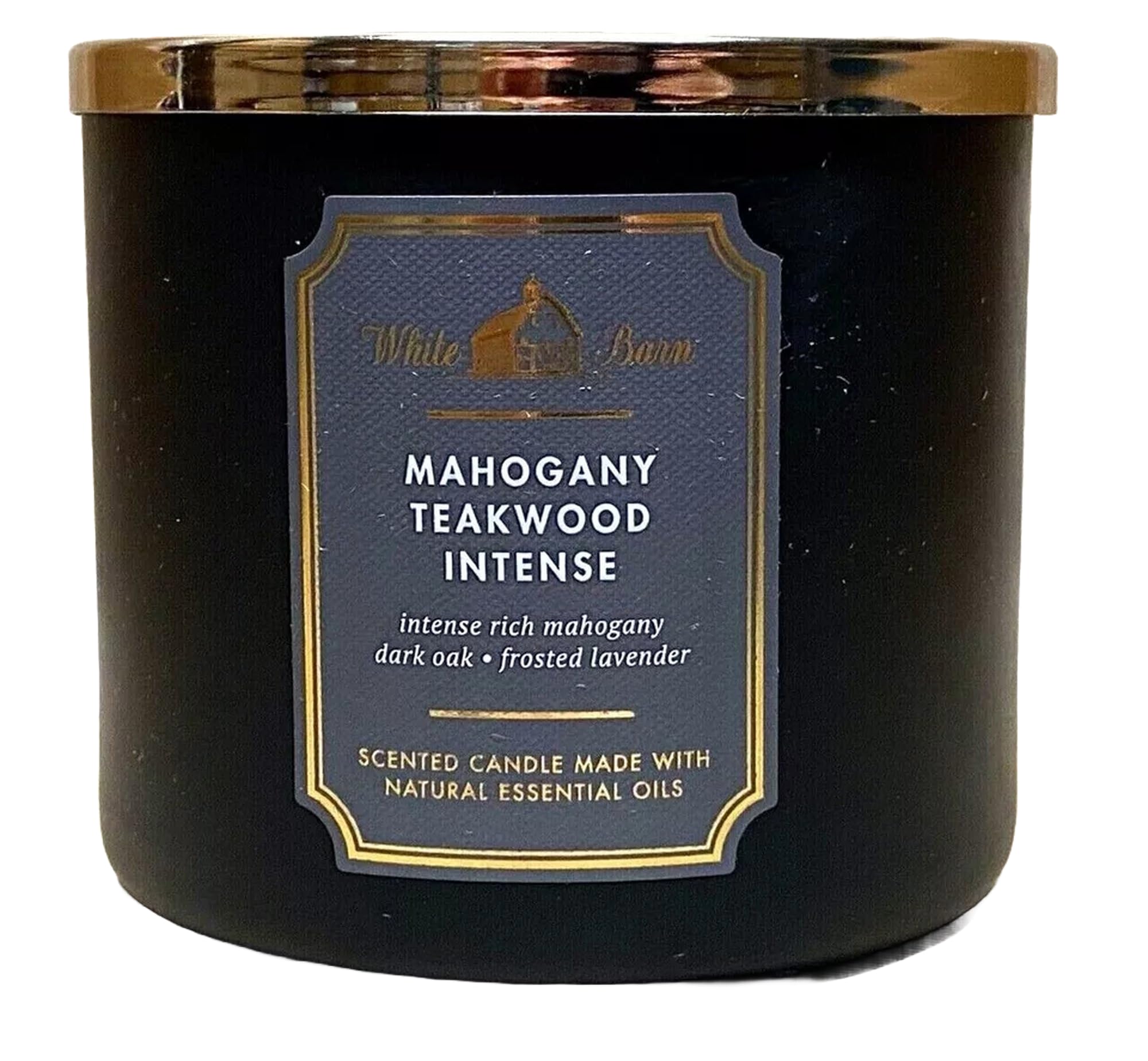 Bath & Body Works White Barn 3-Wick Candle in Mahogany Teakwood High Intensity, Scented