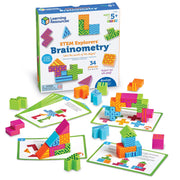Learning Resources STEM Explorers Brainometry - 3d Puzzle, Brain Games, Brainteaser, Building Logic Toys, Gifts For Boys and Girls, Fine Motor Skills , Pattern Blocks, Math Manipulatives