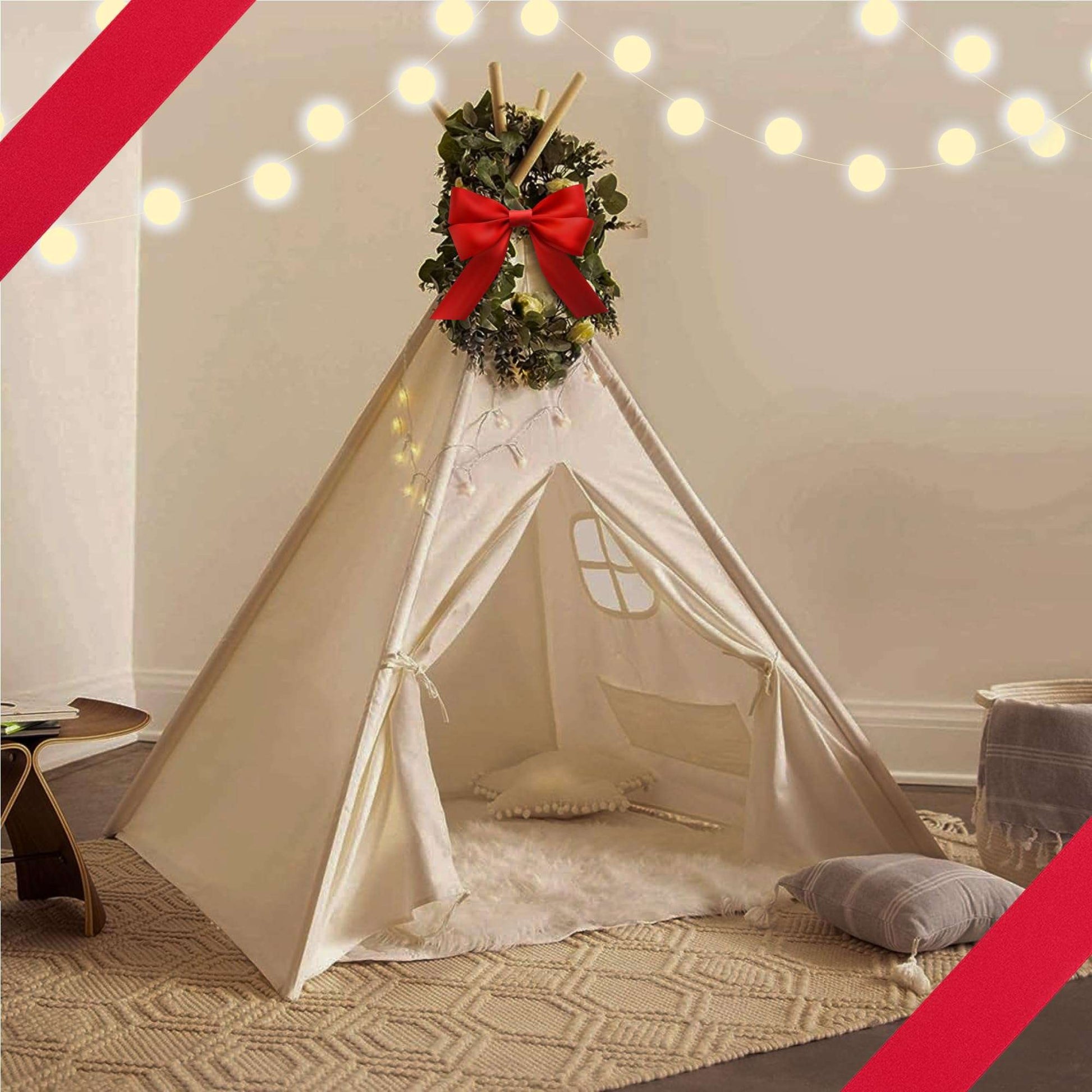 Kids Teepee Tent for Kids - with Light String | Teepee Tent for Kids | Kids Play Tent | Kids Teepee Play Tent | Toddler Teepee Tent for Girls & Boys