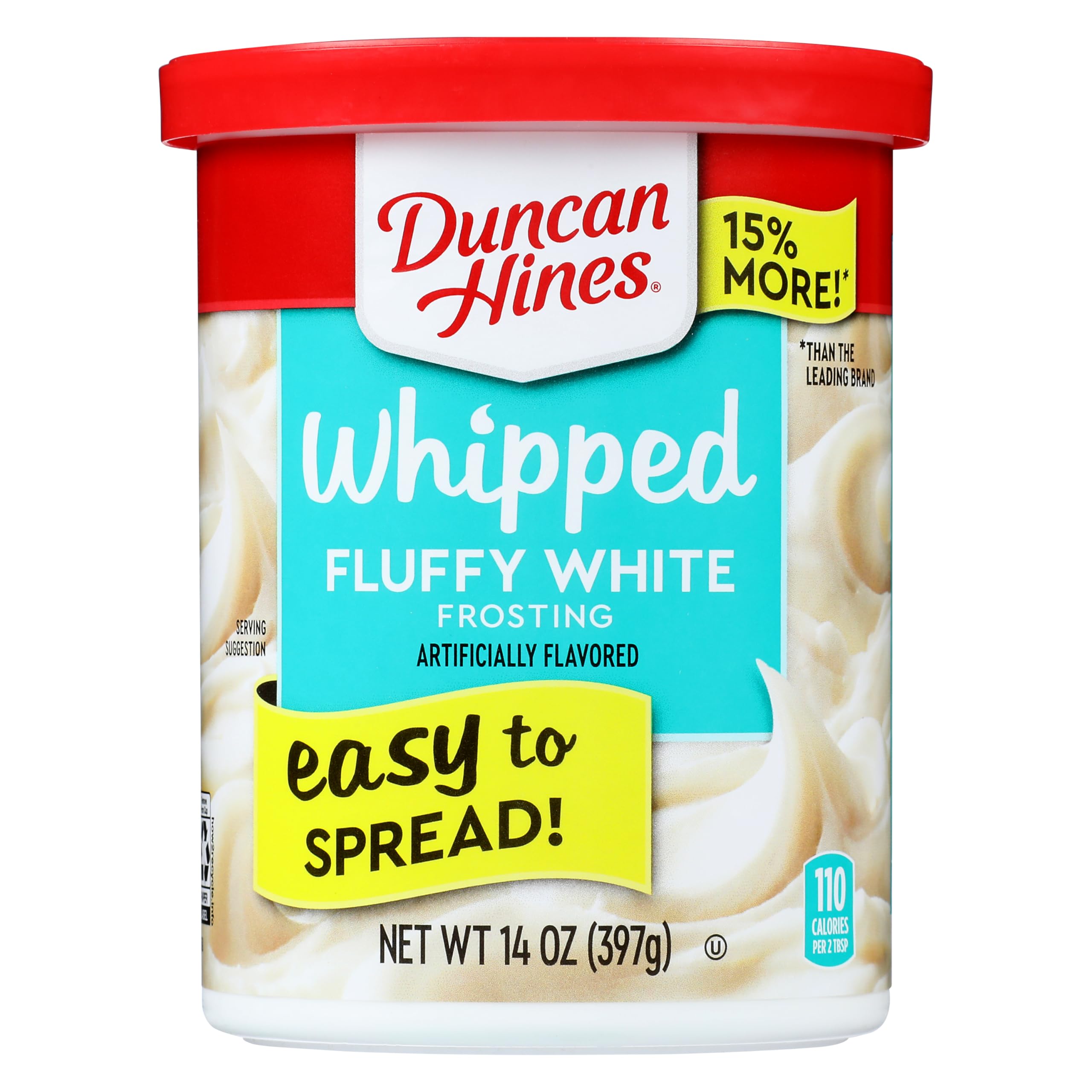Duncan Hines Whipped Frosting, Fluffy White, 14 oz