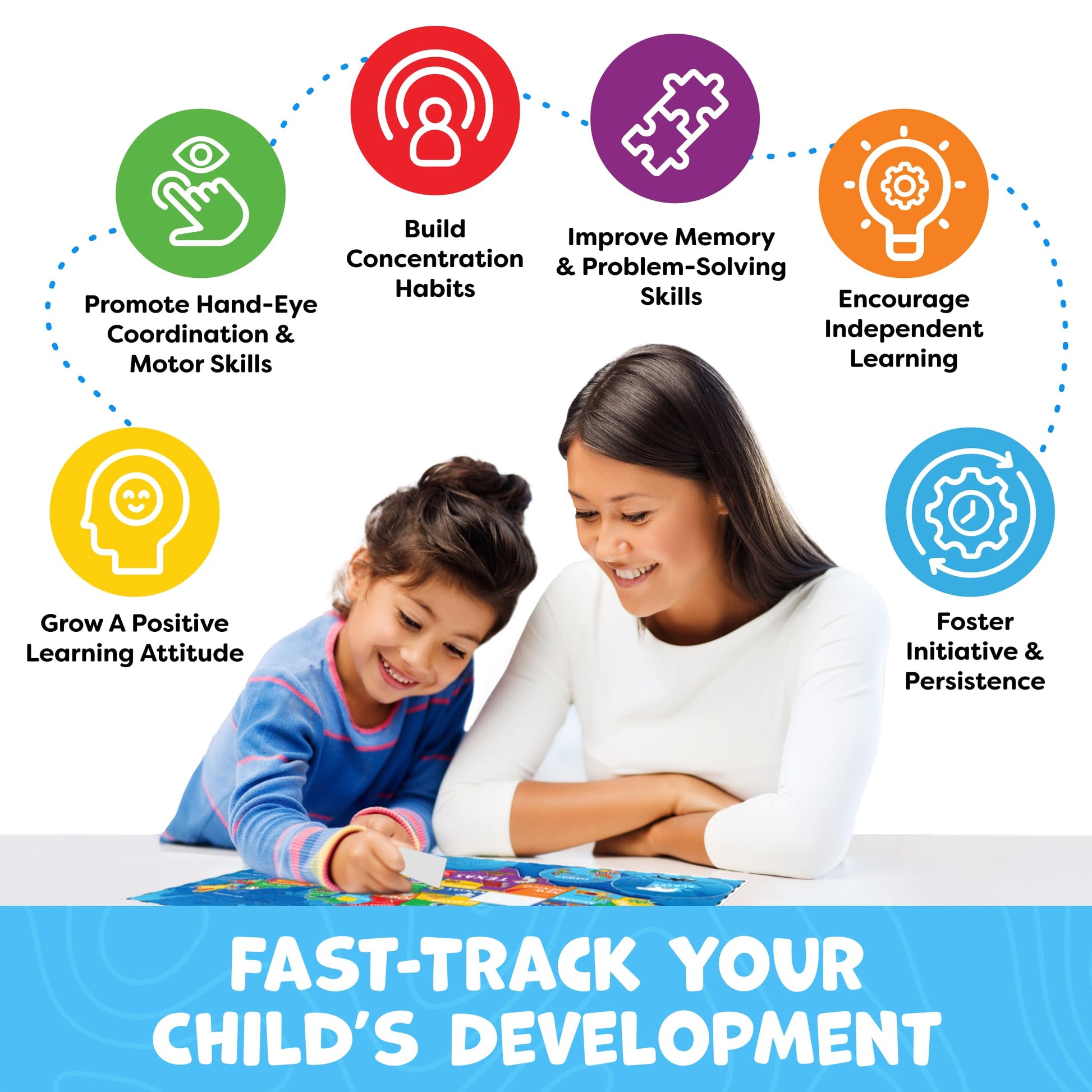 United States Puzzles for Kids Ages 4-6 - Educational Toys for Boys & Girls - 70Pcs USA Map Kids Puzzle with 50 States & Capitals - Floor Jigsaw Puzzles - Fun Learning Activities & Gifts for Children