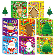 32 Sheets Christmas Stickers for Crafts Make Your Own Characters Mix and Match Sticker Christmas Make a Face Stickers Santa Stickers Christmas Tree Stickers Christmas Game Activities for Holiday Kids