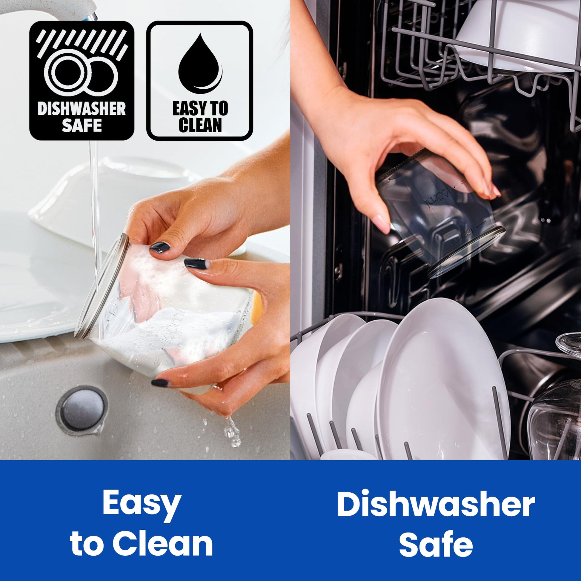 Ultimate Yogurt Jars - Make More Delicious Yogurt! 8 Count Small Glass Yogurt Cups With Lids - 100% BPA Free, Airtight & Dishwasher Safe! Perfect Containers for Yoghurt, Oatmeal, Pudding, or Jello