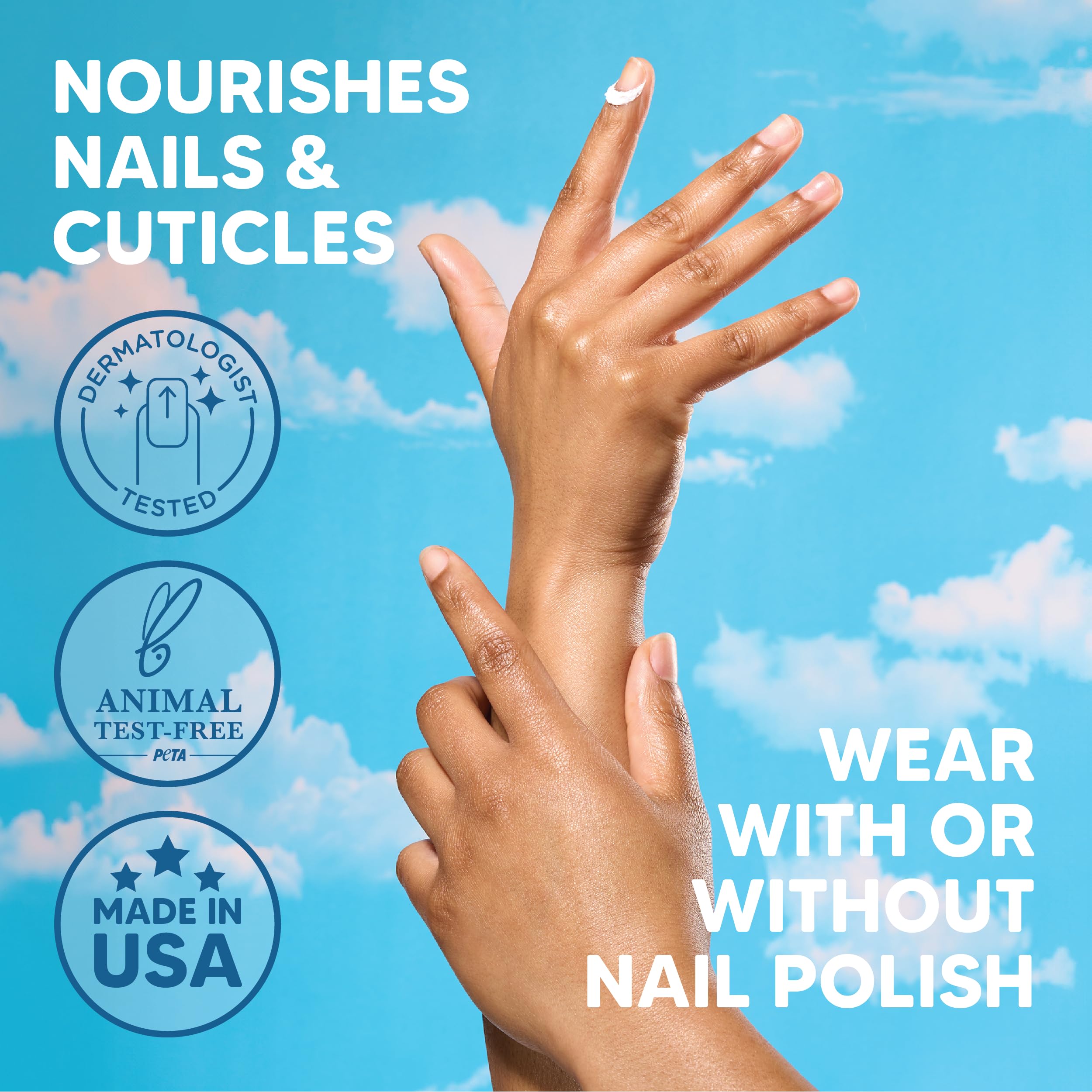 Onyx Professional Hard as Hoof Nail Strengthening Cream with Coconut Scent, Nail Growth & Conditioning Cuticle Cream Stops Splits, Chips, Cracks & Strengthens Nails, 1 oz