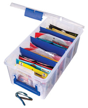 Flambeau Outdoors 4510 Clear Fishing Organizer - Super Half Satchel Soft Fishing Lure Storagees, Bait Organizer, Tuff Tainer with Zerust Anti-Rust Dividers