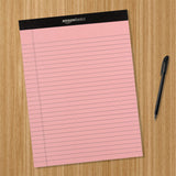 Amazon Basics Narrow Ruled Lined Writing Note Pad, 5 inch x 8 inch, Canary, 600 Count (12 Packs of 50)