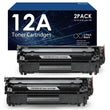 12A Toner Cartridge Replacement for HP 12A Q2612A Work with HP Laserjet 1020 1022 1012 1010 1015 1018 1022n 1022NW 3015 3030 3020 3050 3052 3055 M1005 M1319 M1319F Printer（2-Pack，Black）