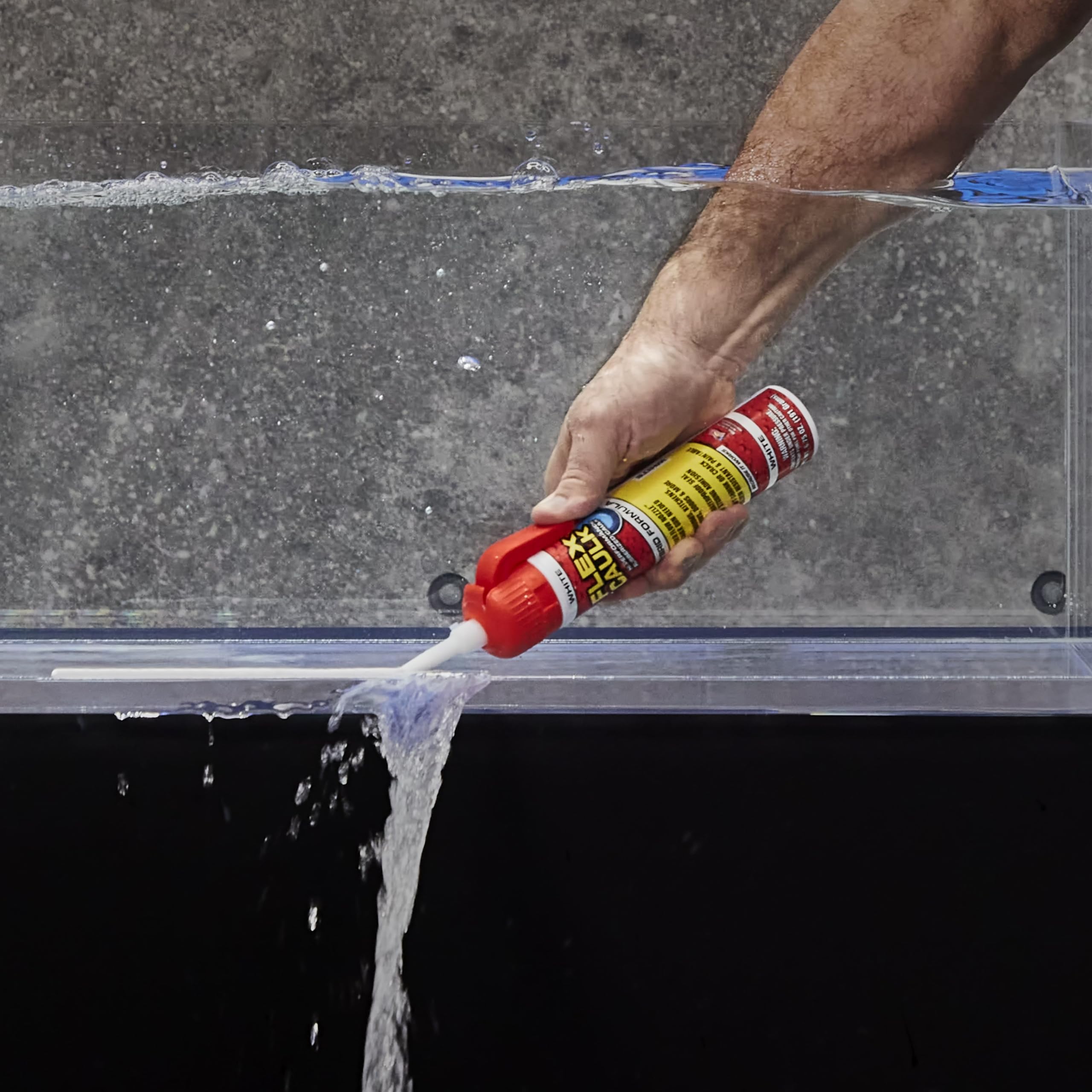 Flex Caulk, Waterproof & Weatherproof Hybrid Polymer Sealant, Strong, Paintable, Indoor, Outdoor, Bath, Shower, Sink, Window, Baseboards, Door, RV, Roof, Wood, Auto & Marine, Clear, 6.6 oz, 1-Pack